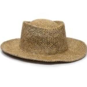 LOGOFIT‎ Straw gamble hat made of twisted sea grass. Never worn.